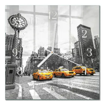 Moderne wanduhr quadratisch Taxi