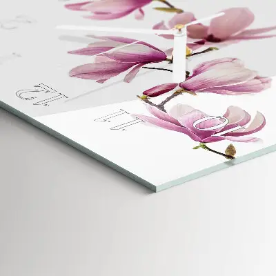 Quadratische wanduhr modern Magnolie