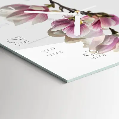 Glasuhr quadratisch Magnolie