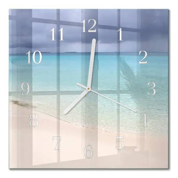 Quadratische wanduhr modern Strand