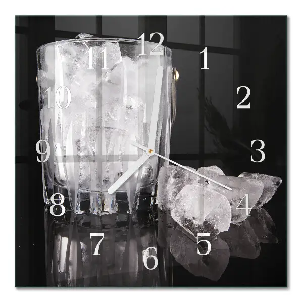 Quadratische wanduhr Eis