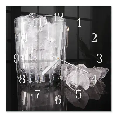 Quadratische wanduhr Eis