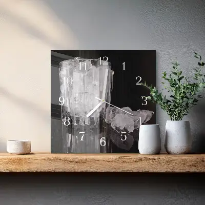 Quadratische wanduhr Eis
