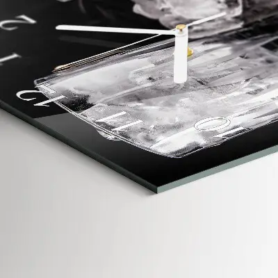Quadratische wanduhr Eis