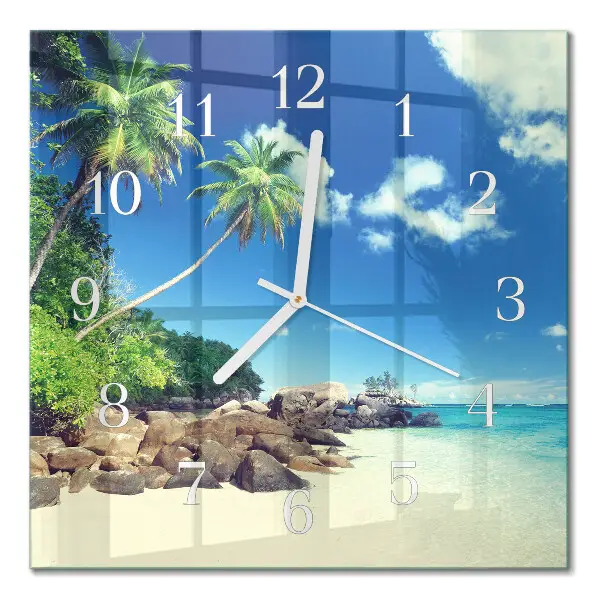 Quadratische wanduhr modern Palm Beach