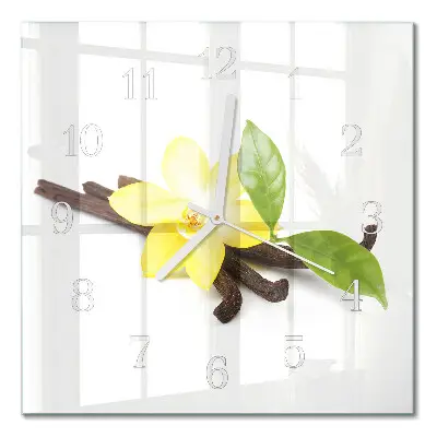 Wanduhr mit motiv quadratisch Vanilleorchidee