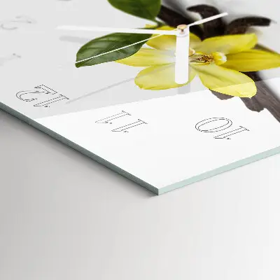 Wanduhr mit motiv quadratisch Vanilleorchidee