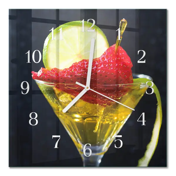 Glasuhr quadratisch Cocktail