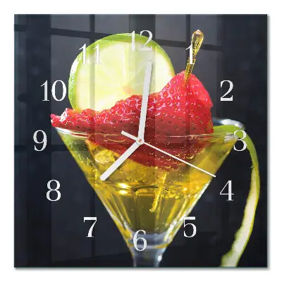 Glasuhr quadratisch Cocktail