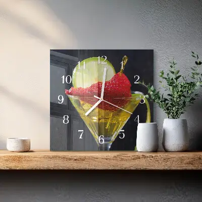 Glasuhr quadratisch Cocktail