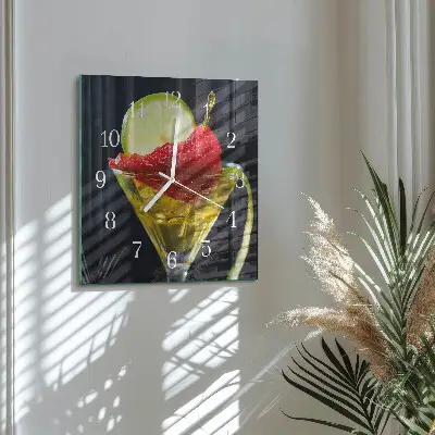 Glasuhr quadratisch Cocktail