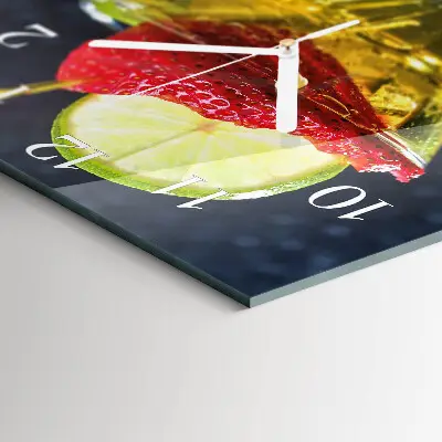 Glasuhr quadratisch Cocktail
