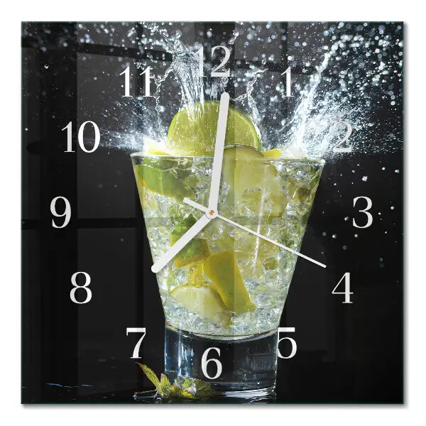Moderne wanduhr quadratisch Cocktail