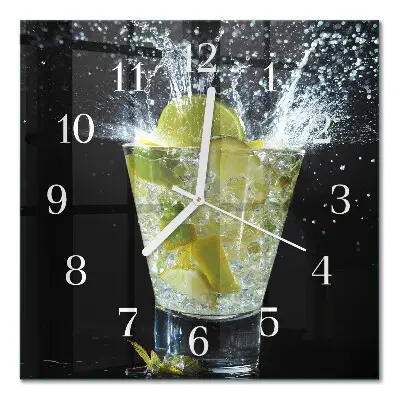 Moderne wanduhr quadratisch Cocktail