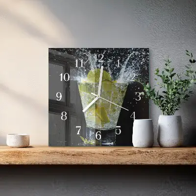 Moderne wanduhr quadratisch Cocktail