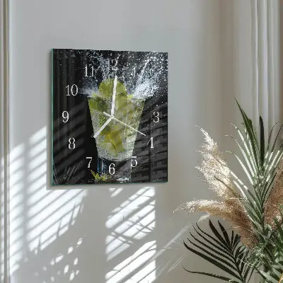 Moderne wanduhr quadratisch Cocktail