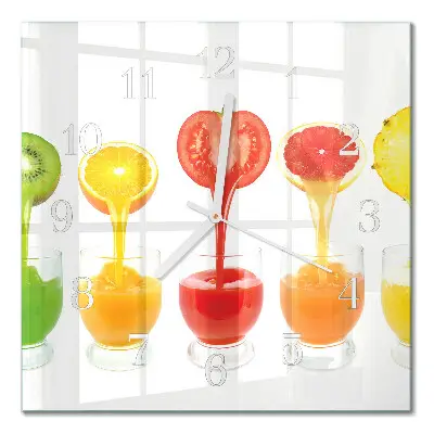 Glasuhr quadratisch Saft
