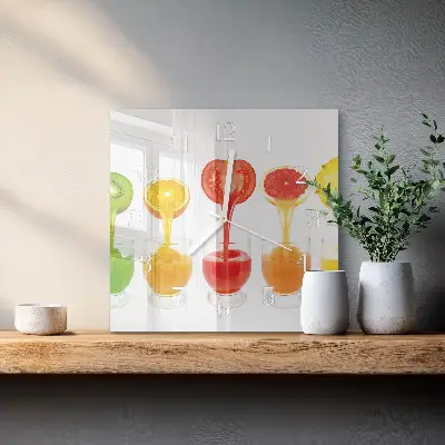 Glasuhr quadratisch Saft