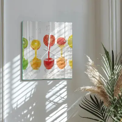 Glasuhr quadratisch Saft