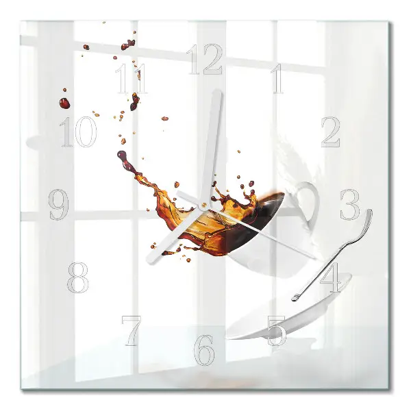 Wanduhr mit motiv quadratisch Becher