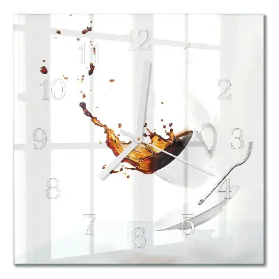 Wanduhr mit motiv quadratisch Becher