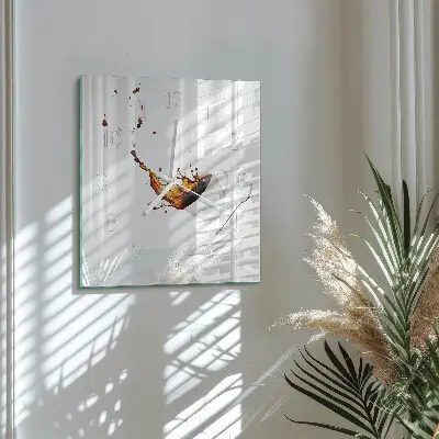 Wanduhr mit motiv quadratisch Becher