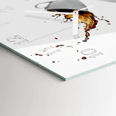 Wanduhr mit motiv quadratisch Becher