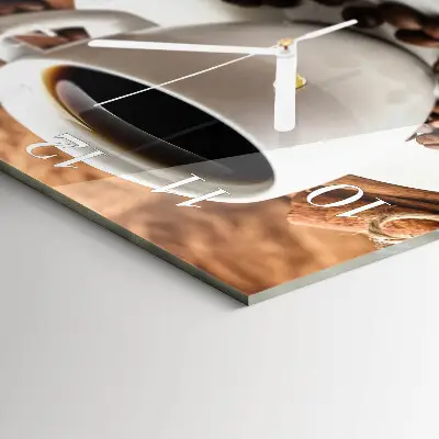 Wanduhr mit motiv quadratisch Kaffee