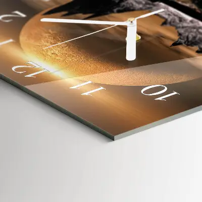 Moderne wanduhr quadratisch Gebirge