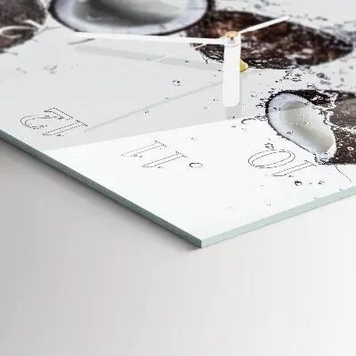 Quadratische wanduhr modern Kokosnüsse