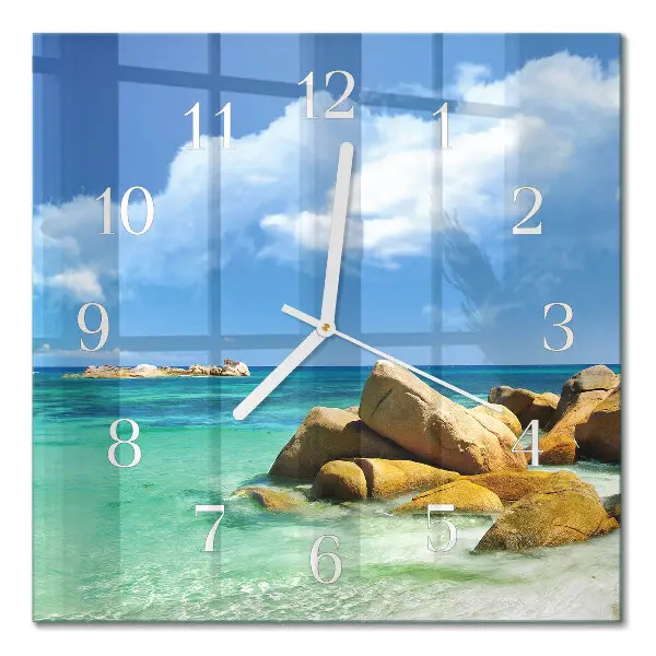 Quadratische wanduhr modern Meer