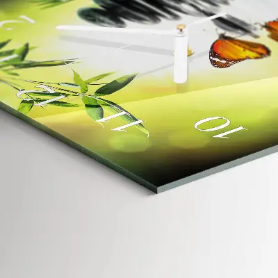 Quadratische wanduhr modern Natur