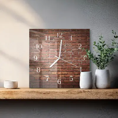 Wanduhr mit motiv quadratisch Ziegel