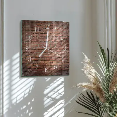 Wanduhr mit motiv quadratisch Ziegel
