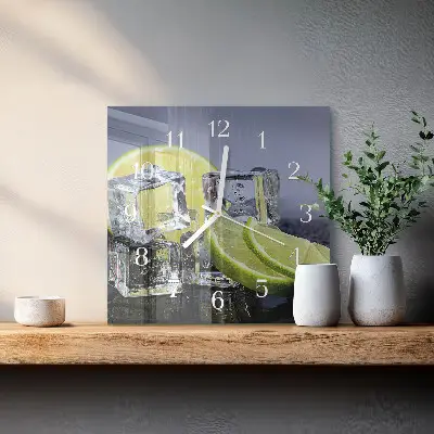 Glasuhr quadratisch Zitrusfrüchte
