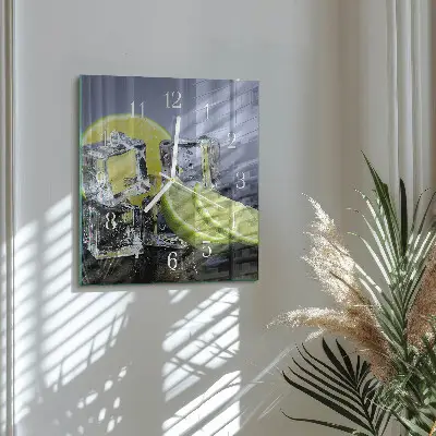 Glasuhr quadratisch Zitrusfrüchte