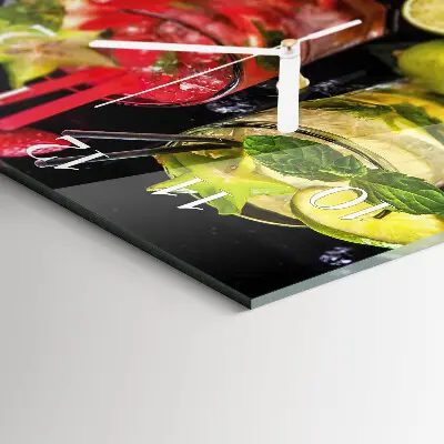 Quadratische wanduhr Cocktail