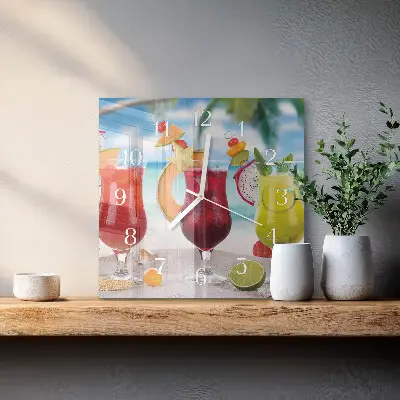 Quadratische wanduhr modern Cocktail