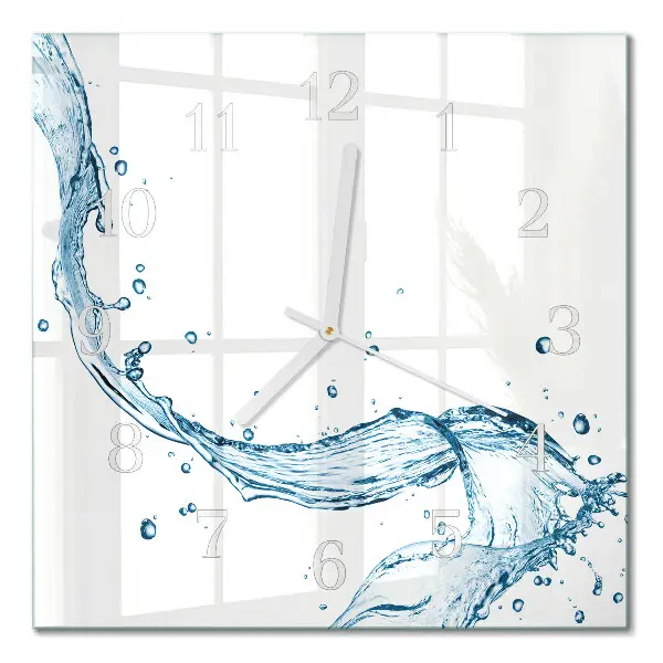 Quadratische wanduhr Wasser
