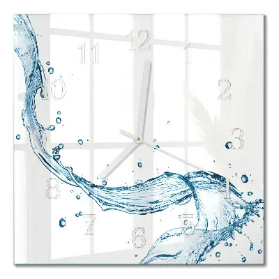Quadratische wanduhr Wasser