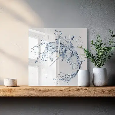 Wanduhr mit motiv quadratisch Wasser