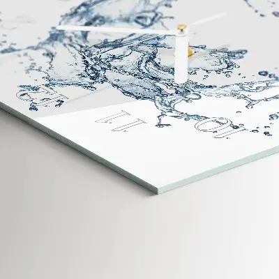 Wanduhr mit motiv quadratisch Wasser