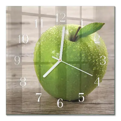 Moderne wanduhr quadratisch Äpfel