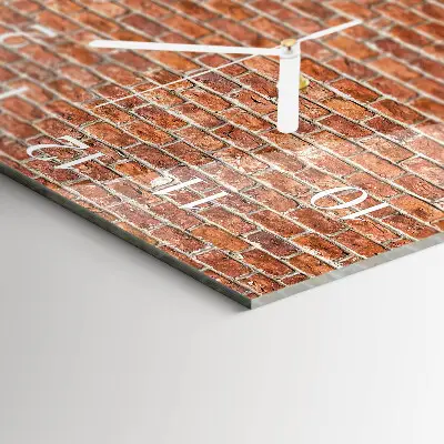 Glasuhr quadratisch Ziegel