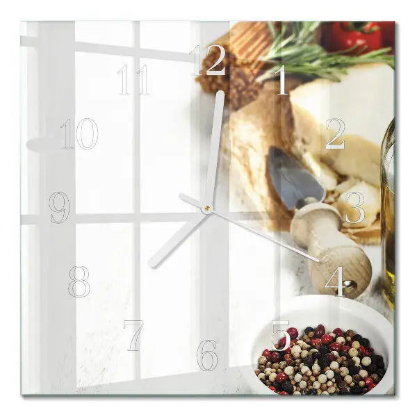 Wanduhr mit motiv quadratisch Pasta