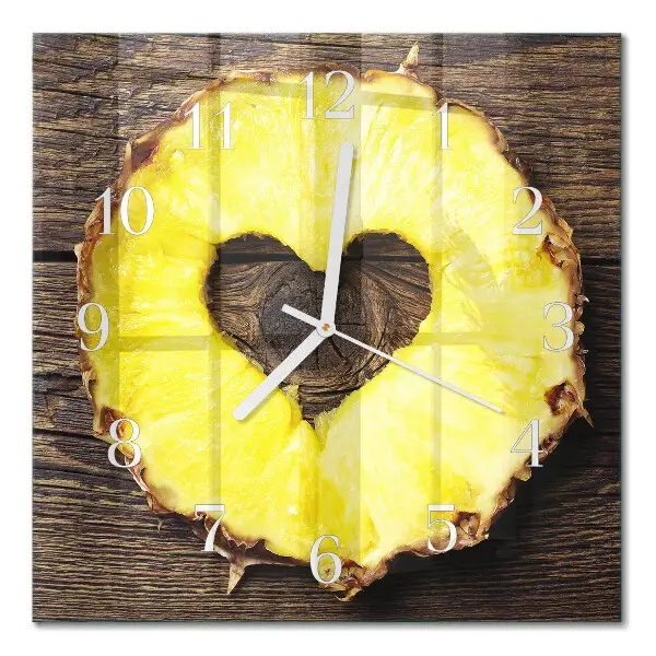 Wanduhr mit motiv quadratisch Ananas
