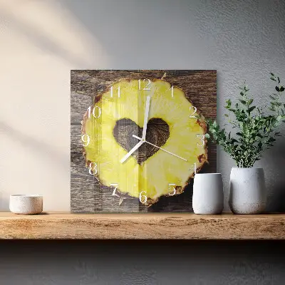 Wanduhr mit motiv quadratisch Ananas