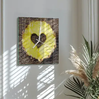 Wanduhr mit motiv quadratisch Ananas