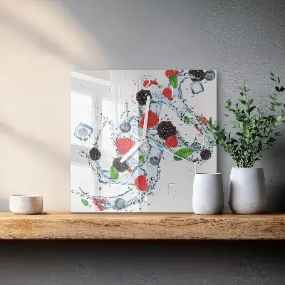 Wanduhr mit motiv quadratisch Fruchteis