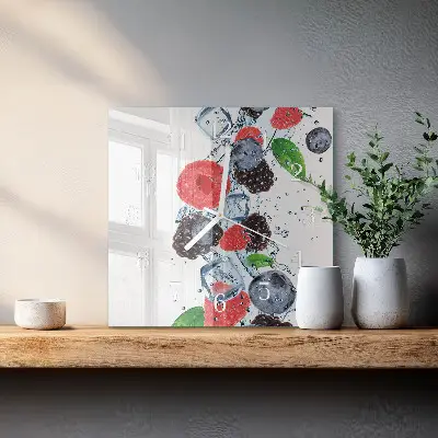 Quadratische wanduhr Fruchteis